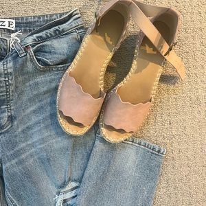 Light Pink Espadrilles Sandals